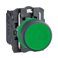 Przycisk z samopowrotem Fi-22mm kryty zielony 1NO bez oznaczenia | XB5AA31 Schneider Electric