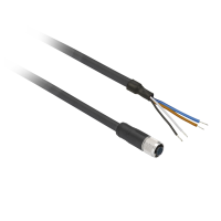 Przewód ze złączem żeńskim M12 5-pinowe proste z kablem, długość 5m | XZCP1164L5 Schneider Electric