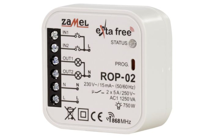 Radiowy odbiornik dopuszkowy 2-kanałowy TYP: ROP-02 | EXF10000050 Zamel