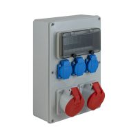 Rozdzielnica budowlana RB-3232 IP44 1x32A/5P,1x32A/5P,3xGS, szara | 65.3232 Elektro-Plast Opatówek