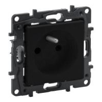 Gniazdo zasilające 2p+z IP44, zaciski automatyczne, bez przesłony- kolor czarny Niloe Step | 863531 Legrand