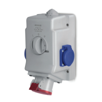 Gniazdo stale 16A 400V 3P+Z+N, gniazdo 230V, wył. L-O-P | 513.1657-1FNR Scame
