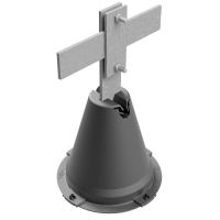 Uchwyt betonowy do bednarki pion, B do 50 mm, tworzywo/ocynk ogniowy | AH1227OGP AH Hardt