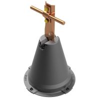 Uchwyt betonowy w tworzywie z blaszką, H=28cm, tworzywo/miedź | AH12252P AH Hardt