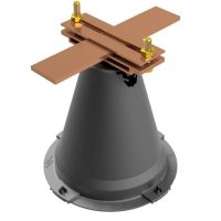 Uchwyt betonowy do bednarki poziom, B do 50 mm, tworzywo/miedź | AH12262P AH Hardt