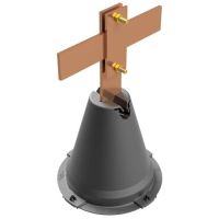 Uchwyt betonowy do bednarki pion, B do 50 mm, tworzywo/miedź | AH12272P AH Hardt