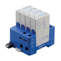 Ochrona przeciwprzepięciowa na szynę  DIN DT1, klasa I+II 25 kA, tryb 4+0, 400V | DT148040R Erico