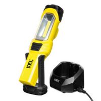 Latarka warsztatowa akumulatorowa ze stacją dokującą, hakiem, magnesem 3W COB LED/1 LED LW-1SD | W-98524 Plastrol