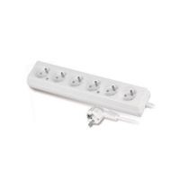 Przedłużacz z sześciokrotnym gniazdem 6x2p+Z, 10A 3m, biały PS-670/3,0 | T-10589 Plastrol
