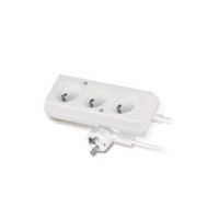 Przedłużacz z trzykrotnym gniazdem 3x2p+Z, 10A 3,m, czarny PS-370/3,0 | T-10923 Plastrol