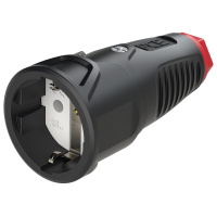 Gniazdo przenośne gumowe jednofazowe 16A 2P+Z 230V Schuko IP20 | 2510-sr PCE