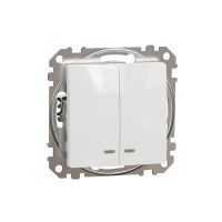 Łącznik świecznikowy z podświetleniem, biały, Sedna Design & Elements | SDD111105L Schneider Electric