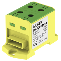 Zacisk uniwersalny, złąćzka OTL95-2B żółto-zielona, 2xAl/Cu 6-95mm2/3x1x24 1000V, MAA2095Y20 | MAA2095Y20 Morek
