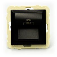Gniazdo podwójne USB 2,4A, czarny, LOGUS 90 | 90384KWPM Efapel