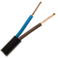 Przewód mieszkaniowy H03VVH2-F (OMYP) 2x0,75 300/300V czarny BĘBEN | G-111610-B-czarny TF Kable