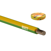 Przewód instalacyjny H07V-K (LGY) 6,0 450/750V, żółto-zielony KRĄŻEK | 160001070C0100 Nkt