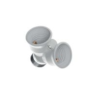 Przejściówka rozgałęźnik żarówki (adapter) E27/2xE27 R2-G27 Biały W-98963 | 000648 Plastrol