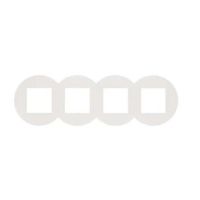 Ramka czterokrotna okrągła, biały mat, Quadro 45SV | 43940TBM Efapel