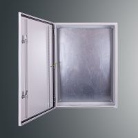 Obudowa n/t z płytą montaż PSH 404020 IP65 INOX 400x400x200; IK10; RAL7035,zamek herm.-D5 | PSH 404020 IP65 INOX Kubiak