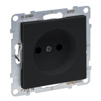 Gniazdo 2P z przesłoną 16 A 250 V zaciski śrubowe, czarny, Suno | 721419 Legrand