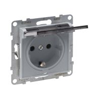 Gniazdo Schuko 2P+Z 16A 250V z przesłoną IP 21 zaciski automatyczne, aluminium, Suno | 721327 Legrand