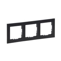 Ramka potrójna, wzorzysta czerń, Suno | 721573 Legrand