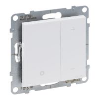 Ściemniacz przyciskowy 240 V 50 Hz 5 75 W (10 lamp maks.), biały, Suno | 721178 Legrand