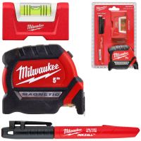 Marker ze standardową końcówką + poziomica Torpedo + miara zwijama Premium 5m III Gen. | 4932480552 Milwaukee