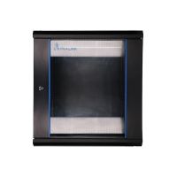 Szafa RACK 19" 12U 600X450 wisząca czarna met. drzwi EXTRALINK | EX.7263 Batna