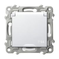 Gniazdo bryzgoszczelne z uziemieniem biały SZAFIR | GPH-1ZZ/m/00/w Ospel