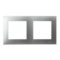 Ramka podwójna srebro SZAFIR | R-2Z/18 Ospel