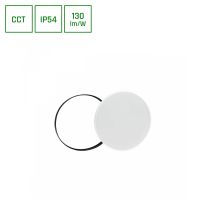 Plafon LED Nymphea Black&White Rings 24W 1920lm CCT 3000/4000/6000K IP54 320x52 mm biały/czarny | SLI031035CCT_PW Wojnarowscy