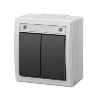 Łącznik natynkowy świecznikowy IP 55, szary 7035/7016, AQUANT 2K | 5002-10 Elektro-Plast Nasielsk