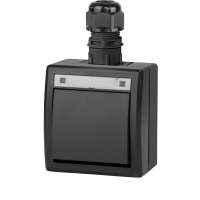 Łącznik natynkowy 1-biegunowy (schodowy) IP65 antracytowy, AQUANT 2K | 5001-67 Elektro-Plast Nasielsk