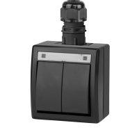 Łącznik natynkowy świecznikowy IP65 antracytowy, AQUANT 2K | 5002-67 Elektro-Plast Nasielsk