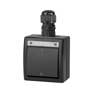 Łącznik natynkowy 2-biegunowy IP65 antracytowy, AQUANT 2K | 5003-67 Elektro-Plast Nasielsk