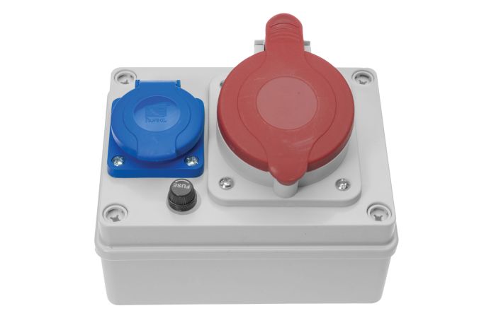 Rozdzielnica n/t R-BOX 160x120x132mm, 150/32A/5P 1x250V, IP44, biała | B.1090 Pawbol