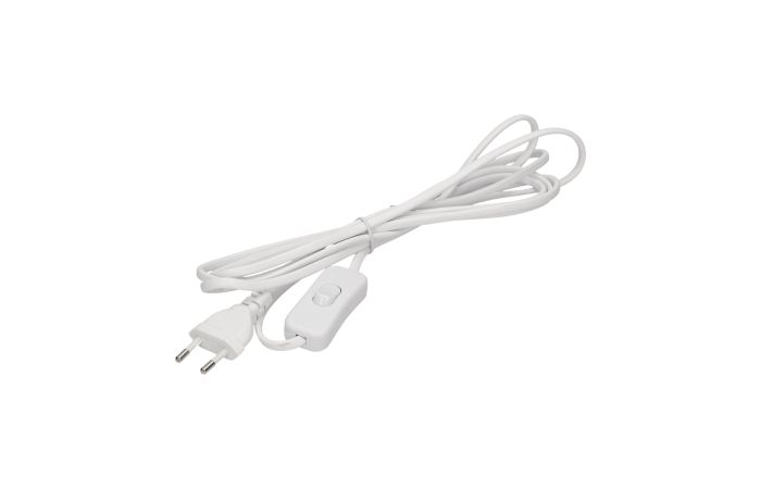 Przewód zasilający z wyłącznikiem wtyczką i przewodem 3m biały | OR-AE-1394/W Orno