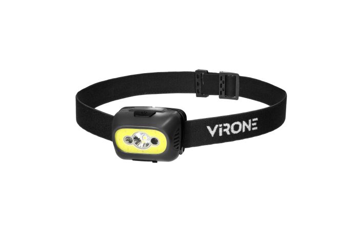 Latarka czołowa COB LED z czujnikiem ruchu, akumulatorowa, 350lm USB-C czarna | LT-13/B Orno