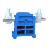 Złączka szynowa gwintowa 120mm2, TS35 1-tor ZSG1-120.0s, niebieska | 12903313 Simet