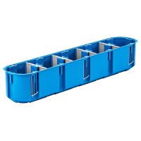 Puszka instalacyjna 5-polowa 5x60 głęboka regips Multibox2 P5x60D niebieska | 32099203 Simet