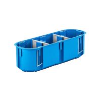 Puszka instalacyjna 3-polowa 3x60 głęboka regips Multibox2 P3x60D niebieska | 32104203 Simet