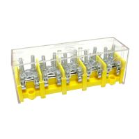Odgałęźnik instalacyjny 5-torowy 2x25²/4x10² , mocowanie na podłoże, z pokrywą | 84167004 Simet