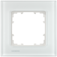 DELTA szkło miro białe ramka 1-krotn. 90x90mm | 5TG1201-1 Siemens