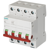 Wyłącznik 63 A 3-bieg.+N, z czerwonym uchwytem | 5TL1663-1 Siemens