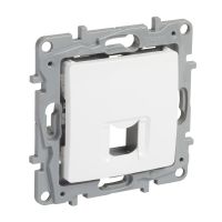 Gniazdo komputerowe RJ45 KEYSTONE bez modułu, białe, Niloe | 664764 Legrand