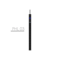Listwa zasilająca RACK PDU 19" POWERWALKER 10A 16X IEC C13 3M IEC C14 MIERNIK pionowa czarna | 10133027 PowerWalker