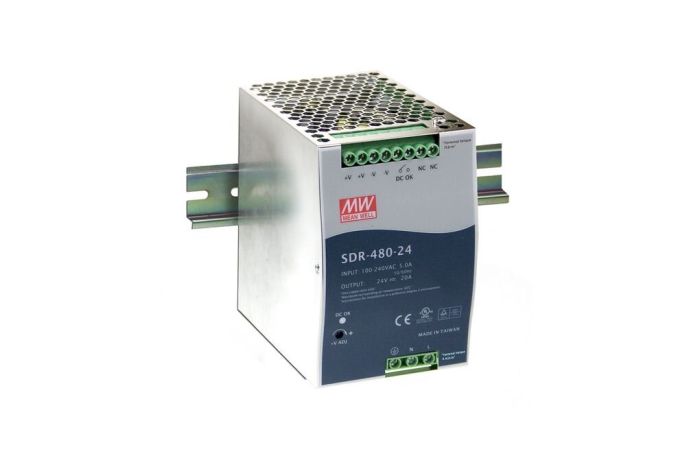 Zasilacz impulsowy DIN 480W 24V/20A Mean Well | SDR-480-24 Meanwell