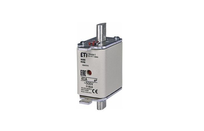 Wkładka bezpiecznikowa (topikowa) NH00 40A gF 500V szybka | 004114335 Eti