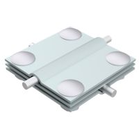 Złącze krzyżowe 4xM10x25 trzy płytki B do 50mm, ocynk | AH01181 AH Hardt